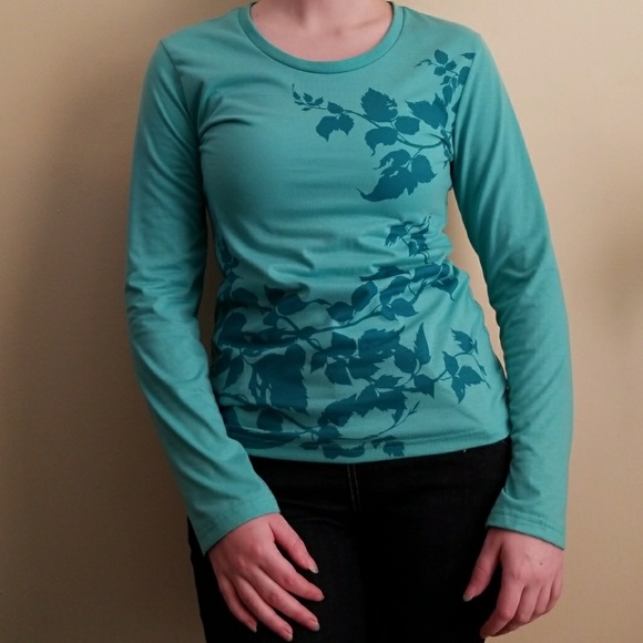 Turquoise Patagonia Long Sleeved Shirt - Picture 1 of 3